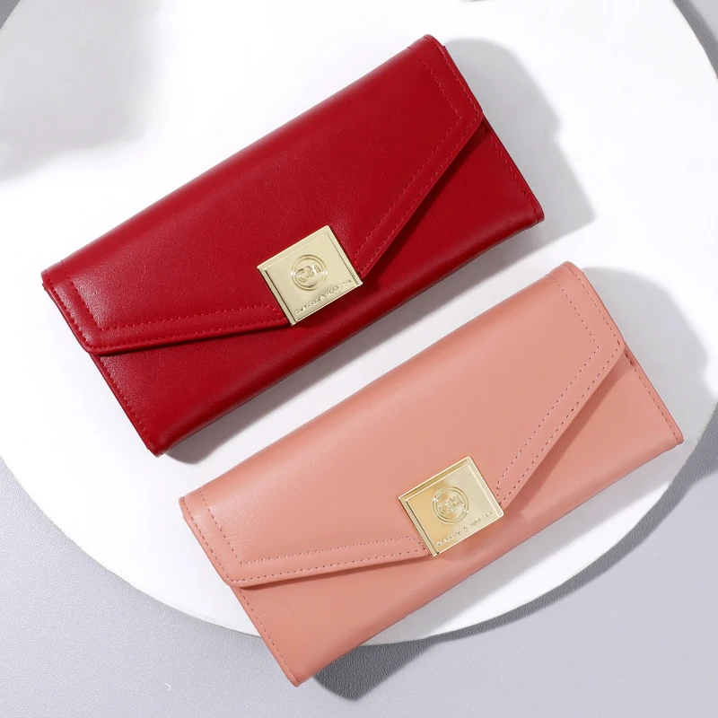 

The New Three-fold Premium Pu Leather Women's Purse Is A Hot Handbag In Southeast Asia