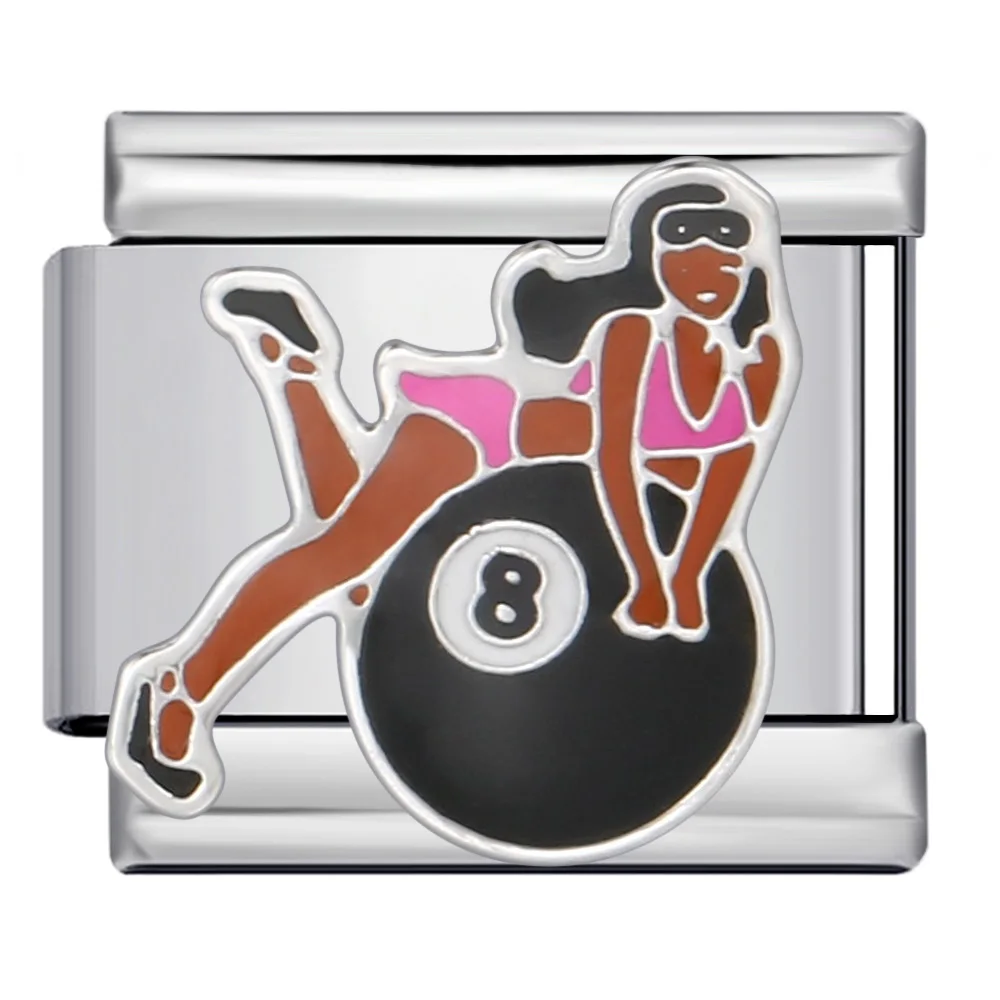 URING Bunte Buch-Lippen-Gitarren-Herz-Schmuck-italienische Charm-Perlen für 9mm Armbänder aus Edelstahl zum Selbermachen – Detail 6