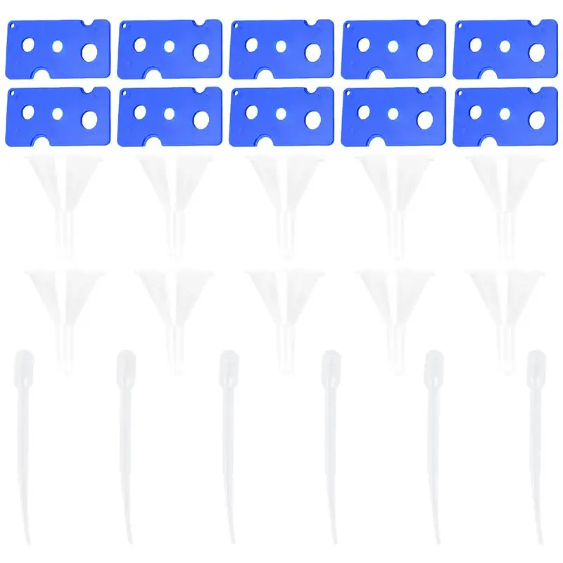 1 Set Of 10PCS Essential Oil Bottle Opener 10PCS Perfume Droppers 10PCS Essential Oil Funnels