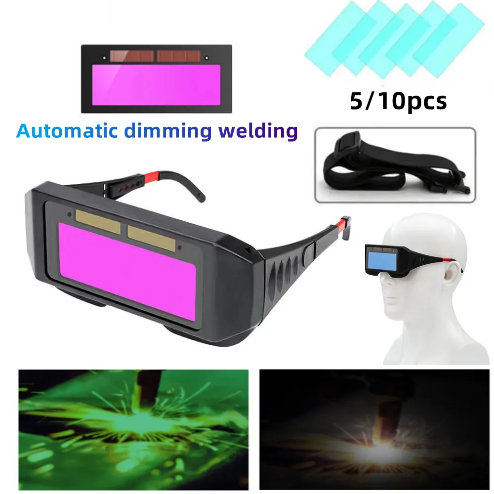 Auto Darkening Welding Glasses Welding Helmets Anti-glare Argon Arc For Welders Automatic Dimming Goggles Welder Protection Tool welders glass welding goggles automatic variable photoelectric welding glasses auto darkening welding helmets protective glasses