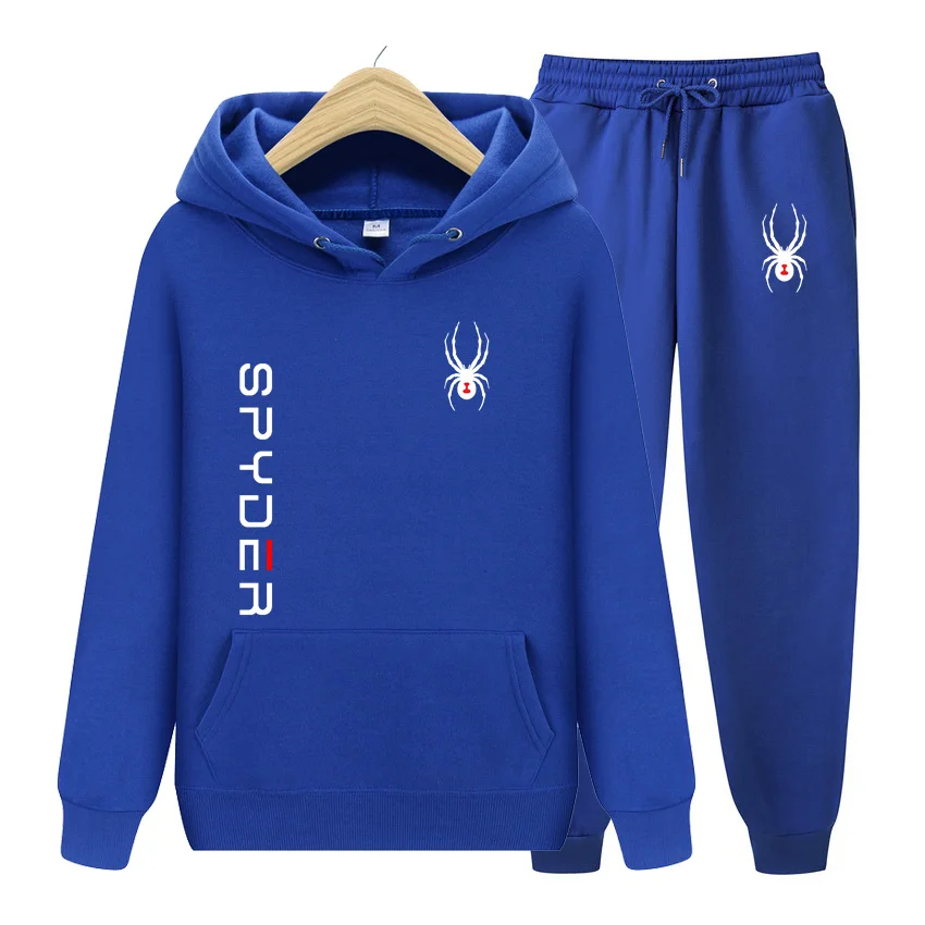 Men's Letter Printed Hooded Sweatshirt Pants Autumn Winter Suit for Sports Set Tracksuit Set Outdoor Suit Set