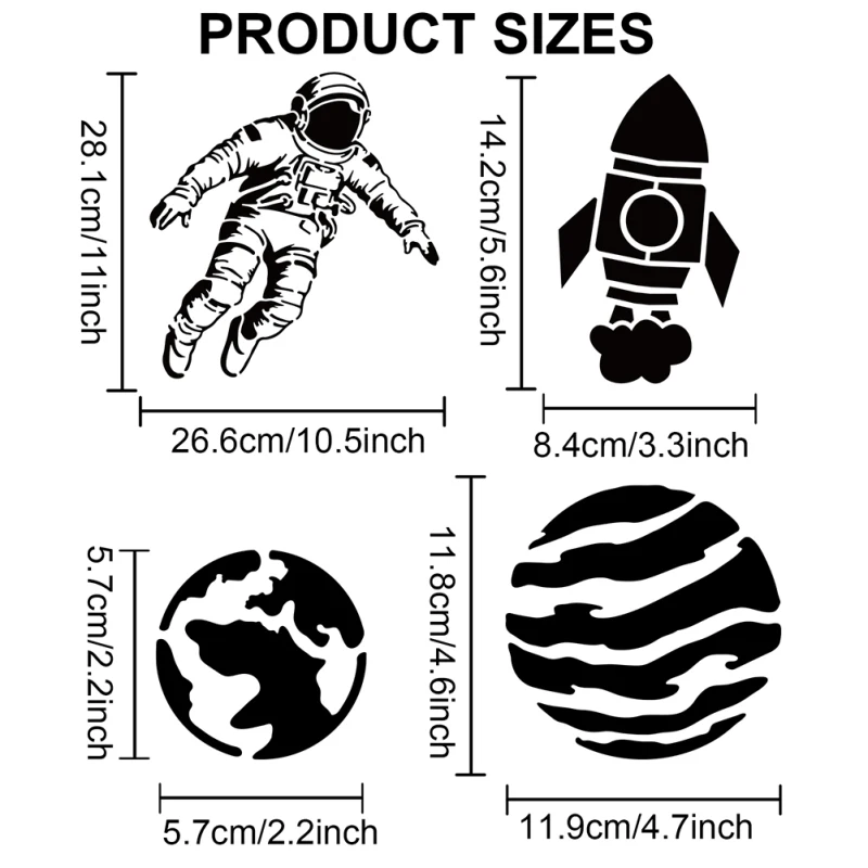 Baseball & Bats Stencil Template - Reusable 10 Mil Mylar Stencil For Wall Art, Crafts, DIY Projects - View #10