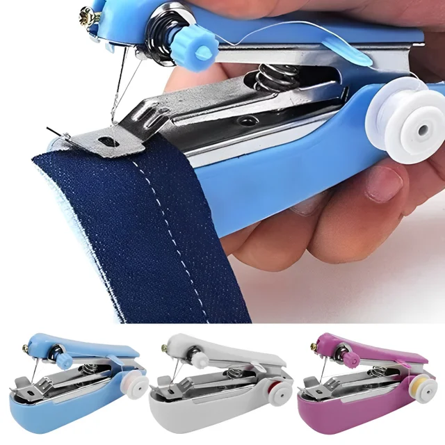Hordozható Mini Kézi Varrógép Egyszerű Üzemeltetési Varrószerszámok Ruházati Szövet Praktikus Gyors Kézimunka Szerszám