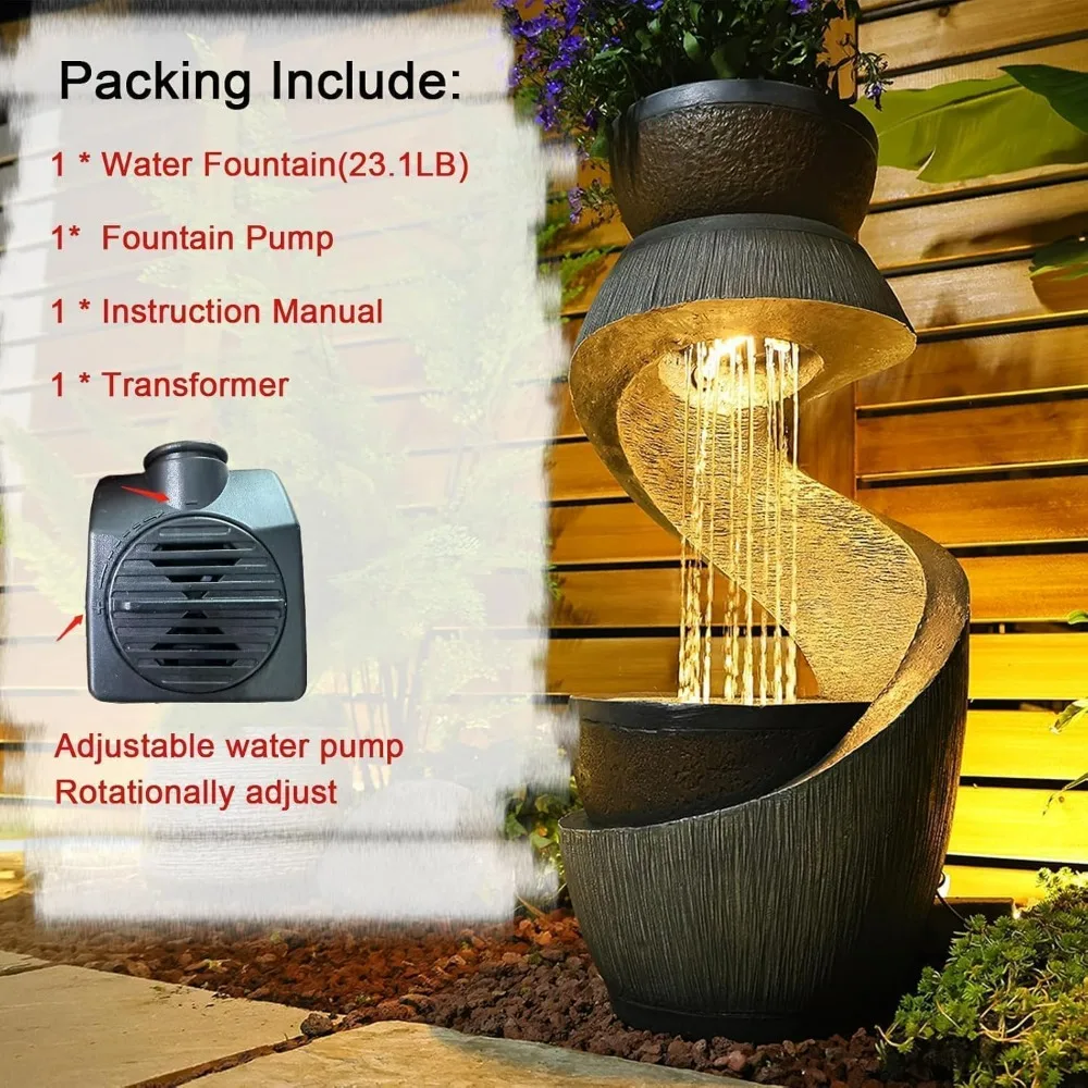 S-Shaped Outdoor Water Fountain 5