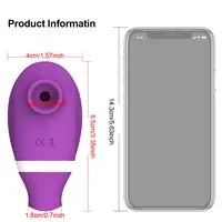 2-in-1-Klitoris-Stimulator, Klitoris-Sauger, Brustwarzen, Vibrator für Frauen, Saugen, Zunge lecken, weiblicher Masturbator, Sexspielzeug für Frauen 5