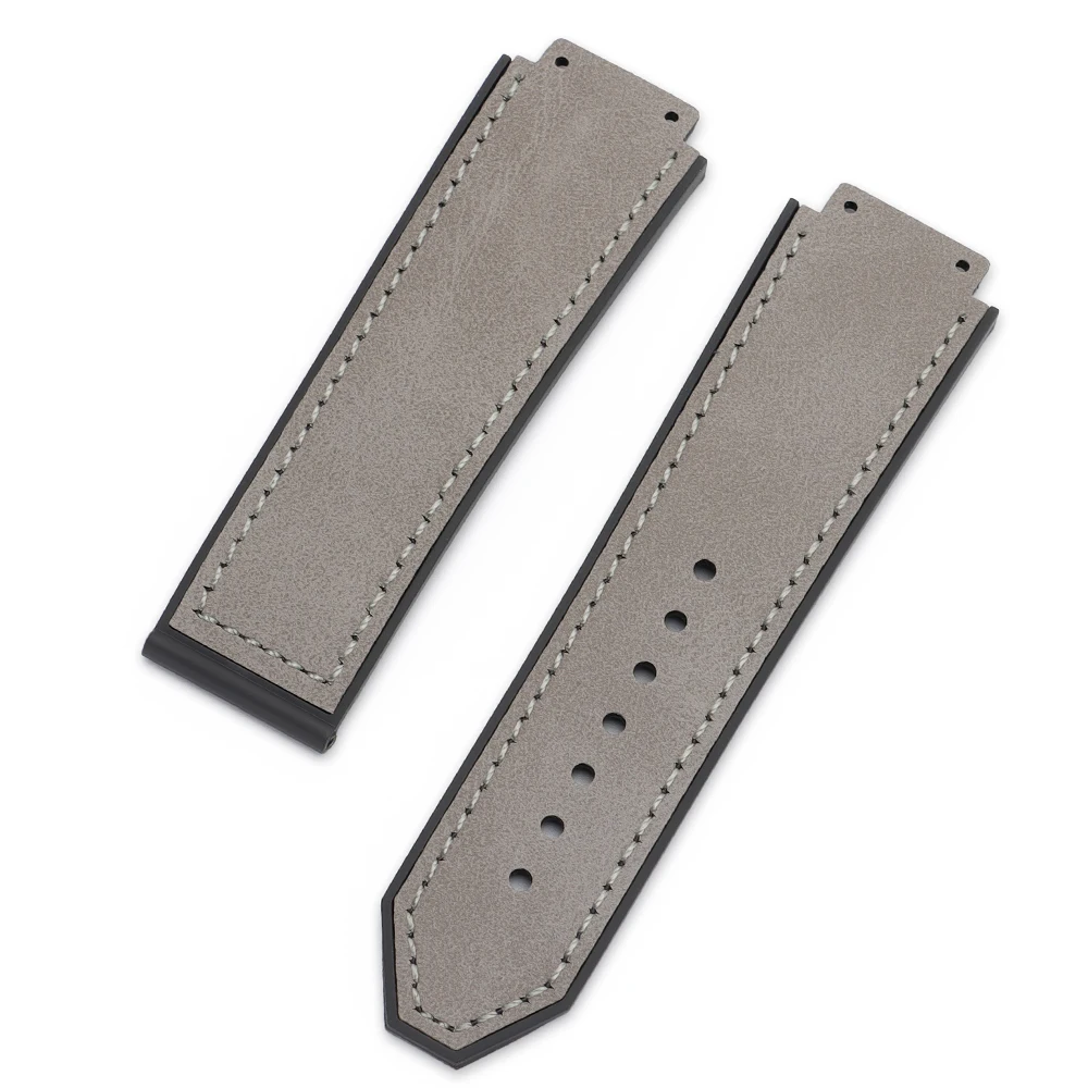 Matte Leather Sport Bracelet: Luxury Men's Watch Strap