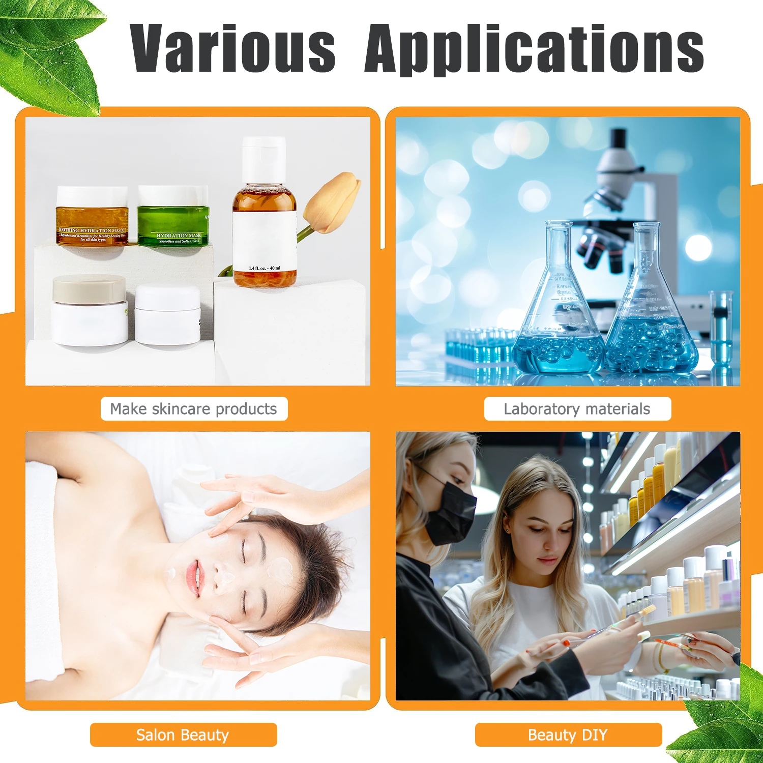Mandelic Acid Powder 99.9% Purity Natural Cosmetic Grade DIY Mandelic Acid Serum Mandelic Peel/Mask Make Cream Moistur