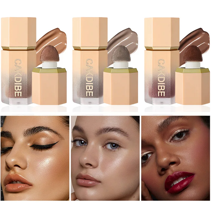 

Facial Contouring Liquid Natural Concealer Contouring and Highlighting Liquid Moisturizing Breathable Nose Shadow Brightening