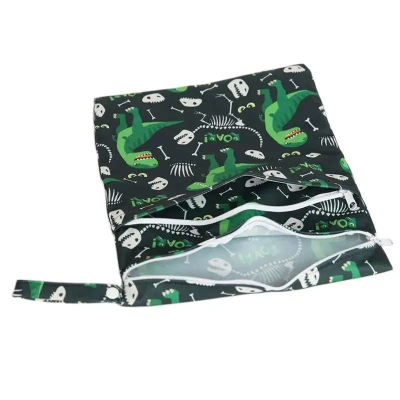 Diaper Bag [Sigzagor]Wet Dry Bag With Two Zippered Baby Diaper Bag Nappy Waterproof Reusable Washable