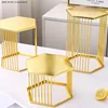 Golden Wrought Iron Dessert Display Tray Dessert Fruit Tray Home Creative Living Room Cake Display Tray Creative Display Stand 3