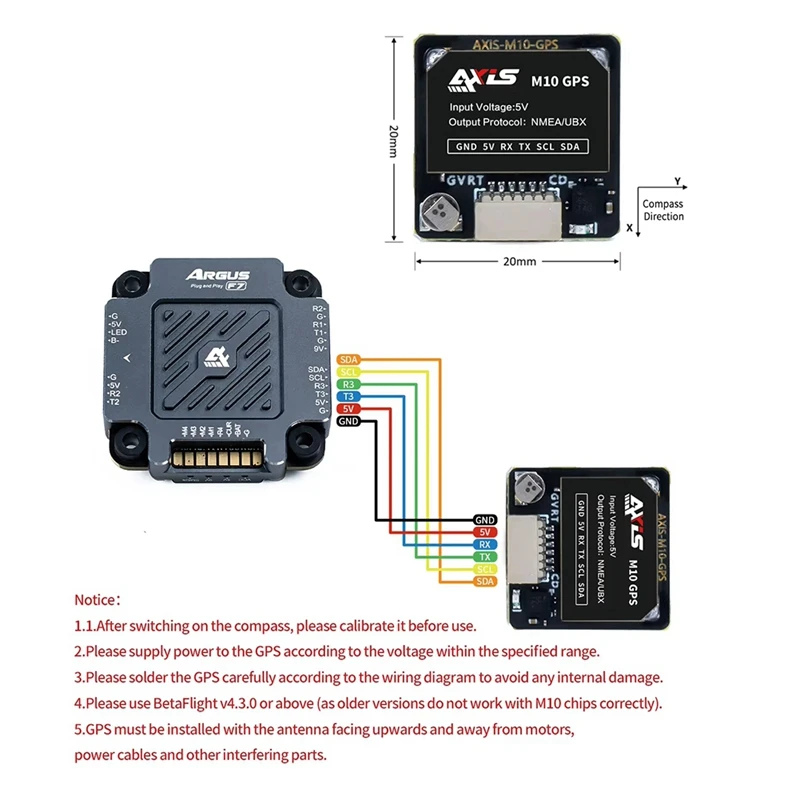 GPS Module UBLOX Protocol Beidou Compass Navigation Module For Axisflying M10 FPV Drone RC Freestyle Quadcopter