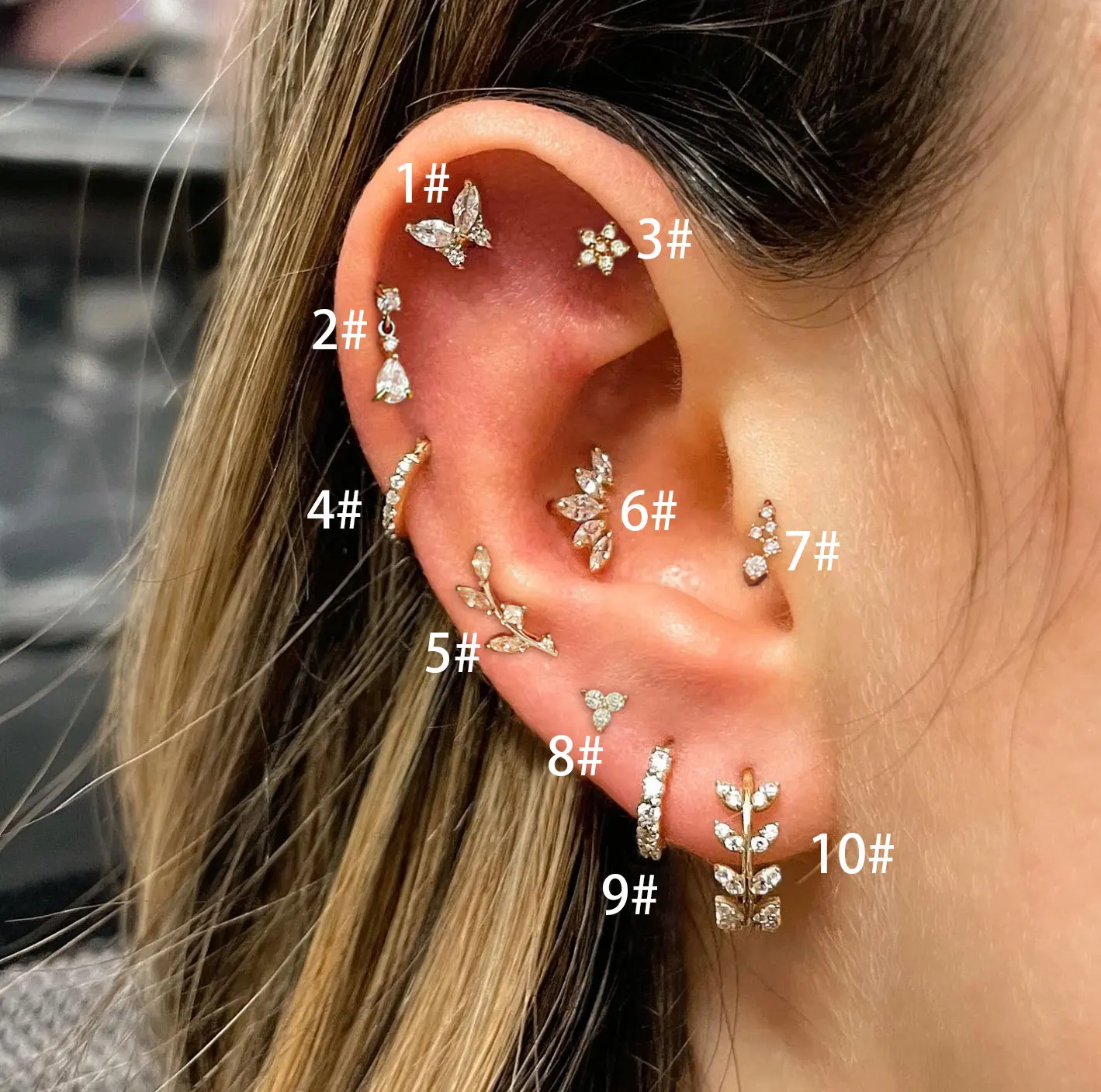 Body piercing in acciaio orecchie | Acquisti Online su