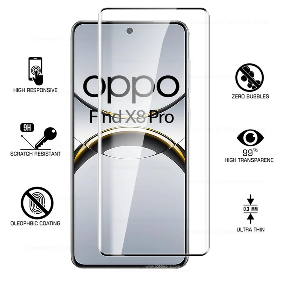 Premium 9D Curved Tempered Glass Screen Protector Set - 3-Pack