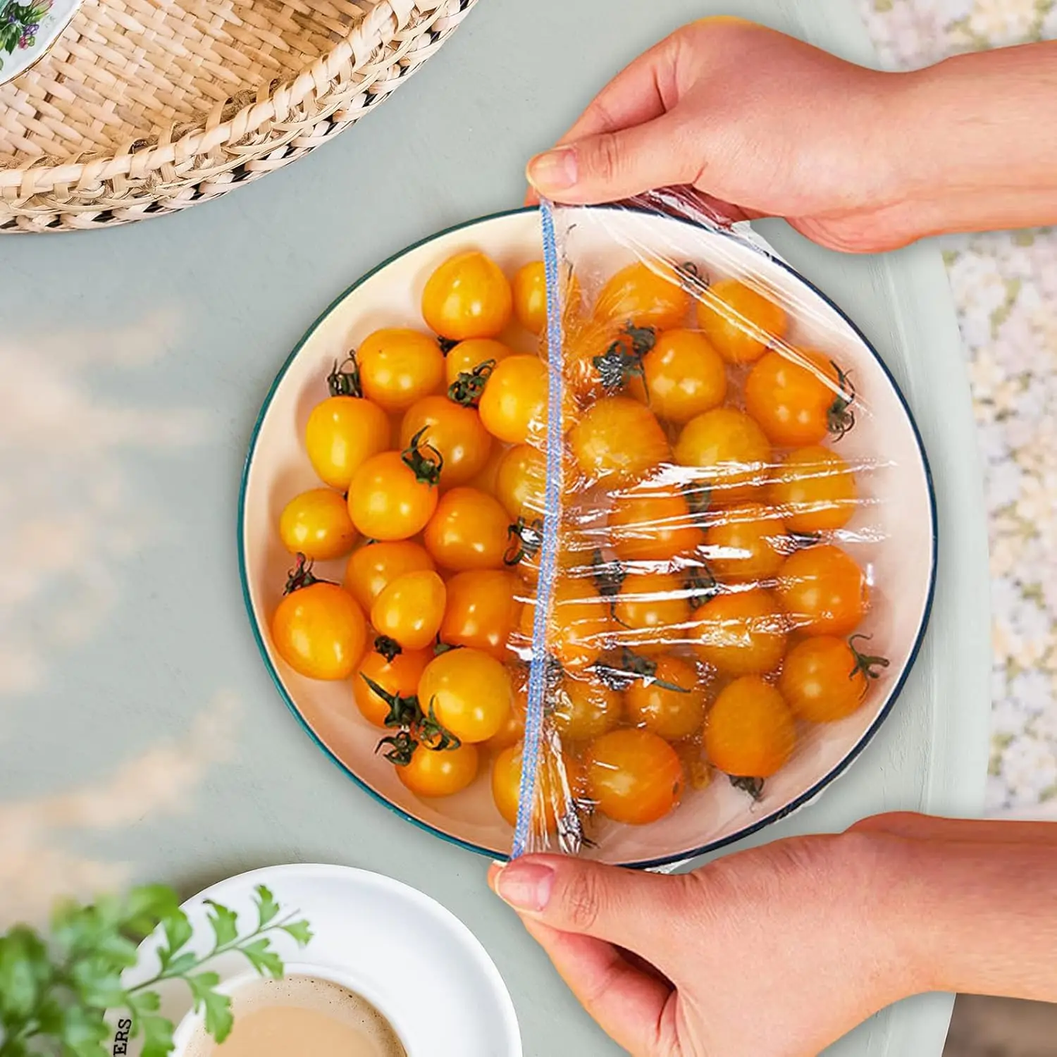 Food Cover Fresh Keeping Cover Preservation Cover Bowl Cover Shower Cap Head Cover Elastic Plastic Thickened Colour Round Food Kitchen Bathroom Accessories