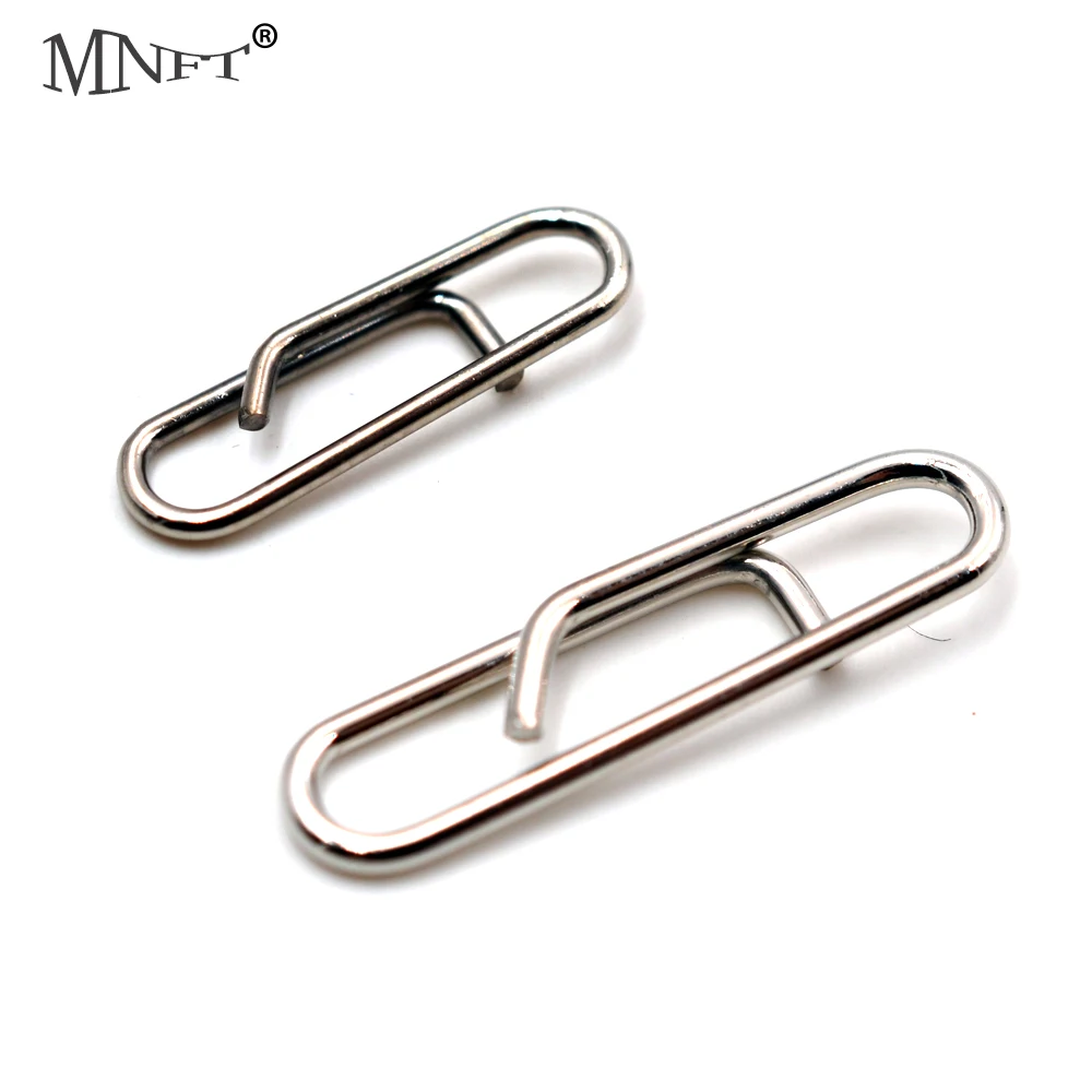 MNFT 50Pcs Powerful Stainless Steel Fast Link Clip Snap Fishing Tackle Quick  Change Lead Links Clips Interlock Accessories