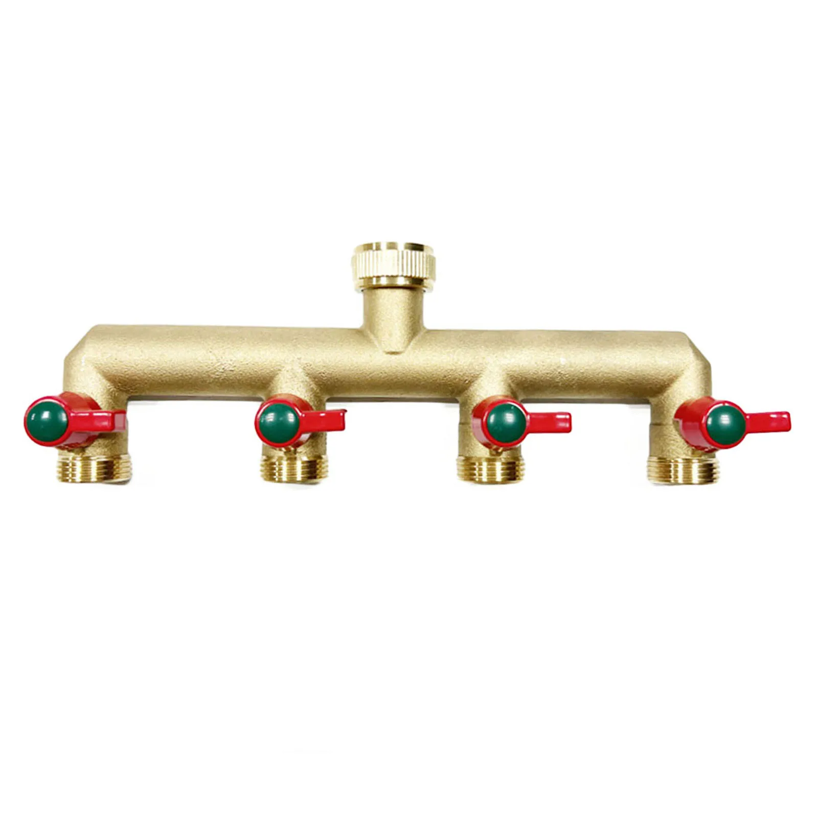 

Durable 4 Way Brass Water Distributor Leak Proof Quick Connector for Garden Hose (3/4 inch) Heavy Duty Construction
