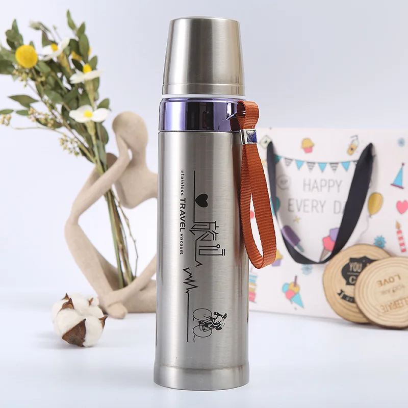 Thermos Alimentaire Portable à Double Couche en Acier Inoxydable