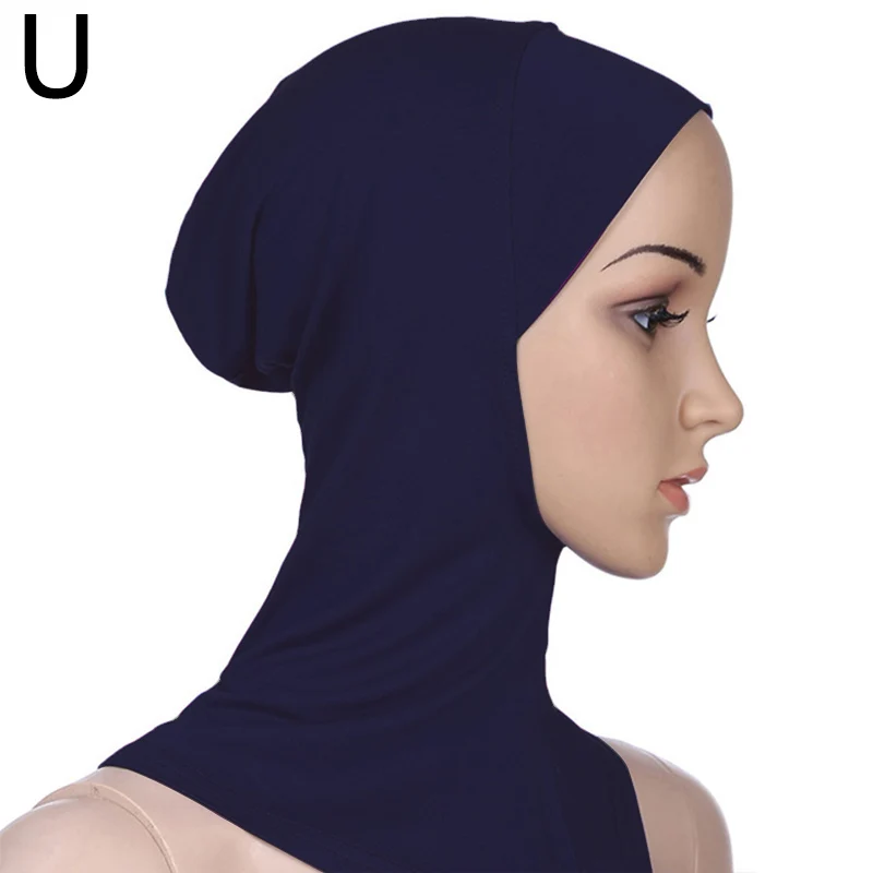  - 1PC Women Muslim Underscarf Head Cover Muslim Headscarf Inner Hijab Caps Islamic Underscarf Ninja Hijab Scarf Hat Cap Bonnet