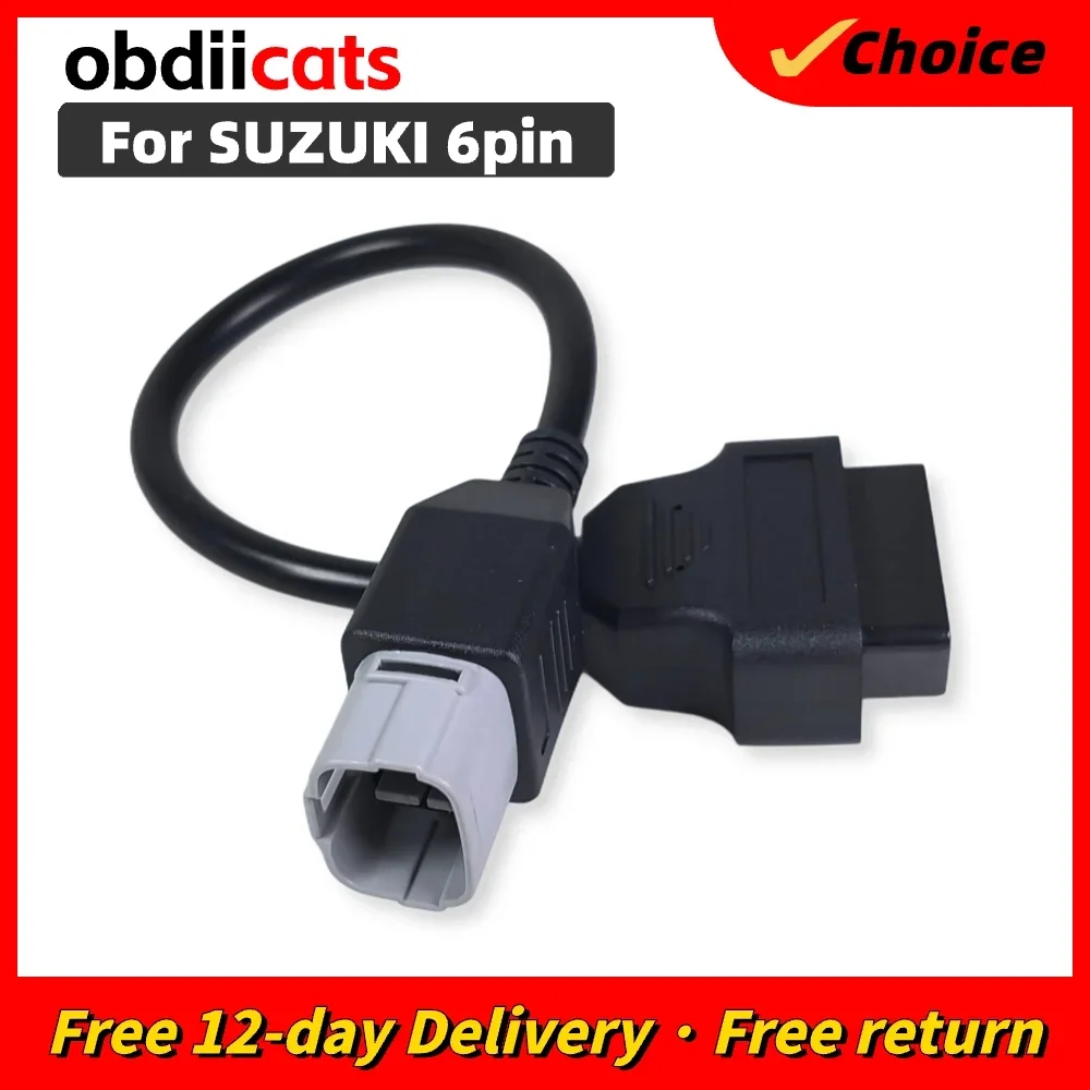 

For Suzuki 6 Pin To 16 Pin OBD2 Cable Adapter Plug Cable Diagnostic Cable for Suzuki GSX‑R 1000/1000R/125 OBD Motorcycle