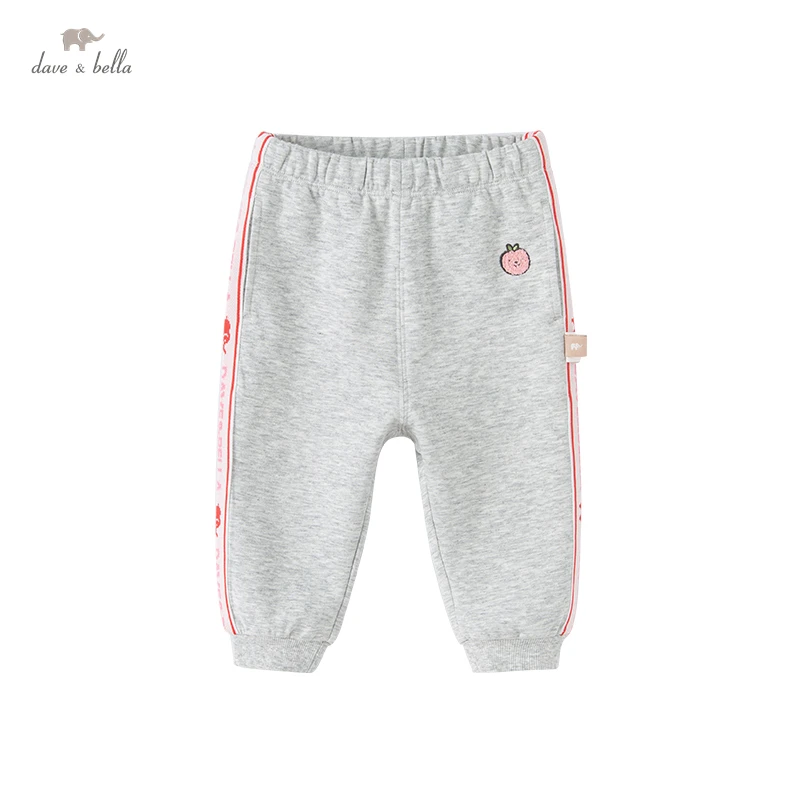 

DB1221114 dave bella spring baby girls fashion cartoon pants children full length kids girl pants infant toddler trousers