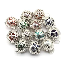 

Natural Stone Rose Quartz Agate Malachite Eye Cage Silver Pendant For Jewelry MakingDIY Necklace Earring Accessories Gem Gift1PC