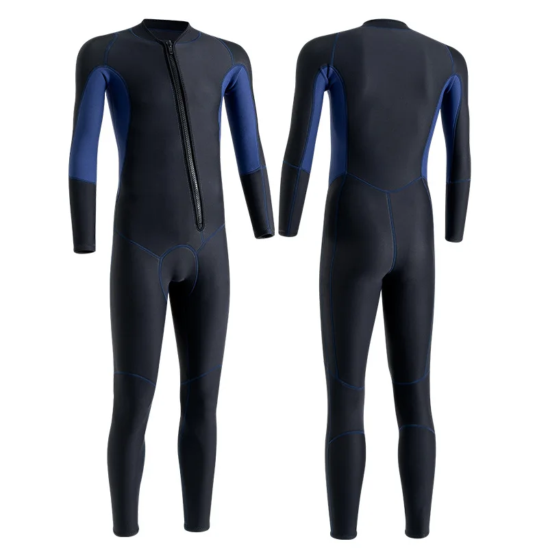 Wetsuit Men's 3MM Thickened Warm Winter Swimsuit Cold Wet Surf Suit Snorkeling One-piece Wetsuit Women's