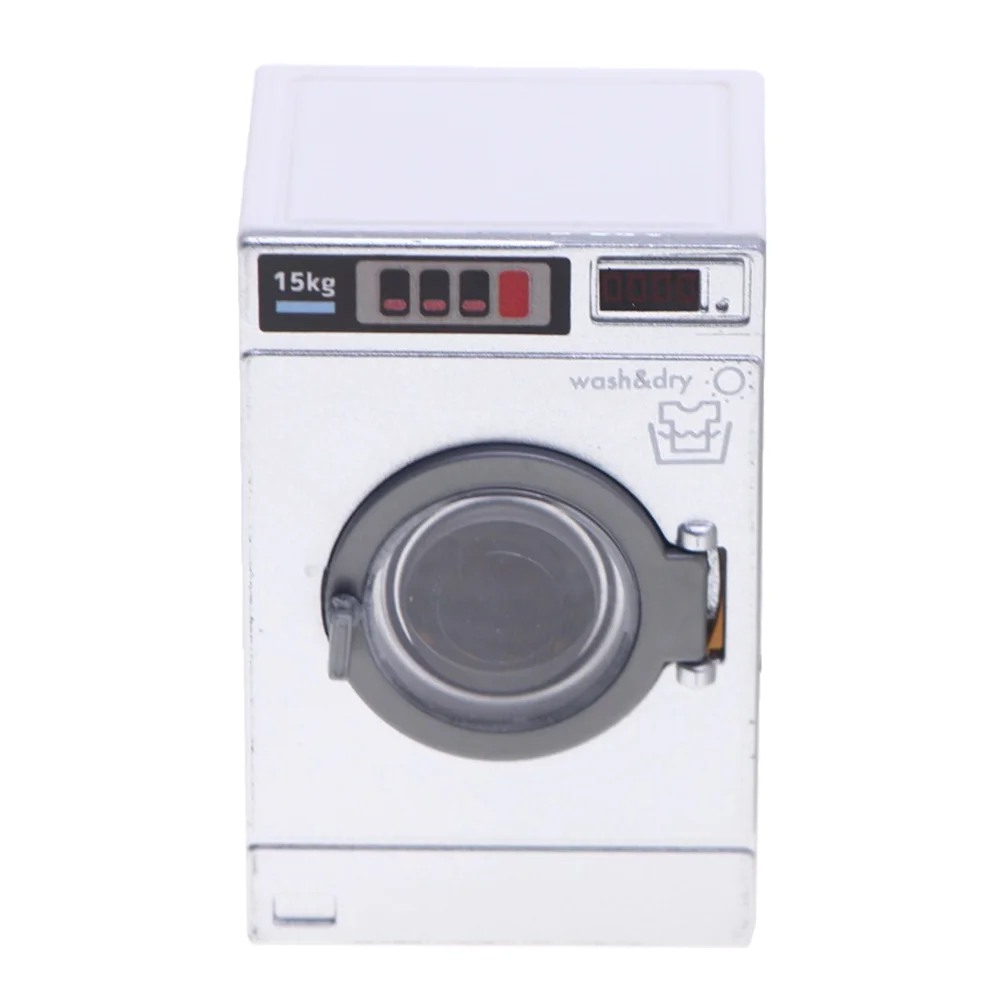 Miniature Washing Machine Model House Furniture Toy Washer Dryer For Pretend Play Mini Washers Dollhouse Laundry Room