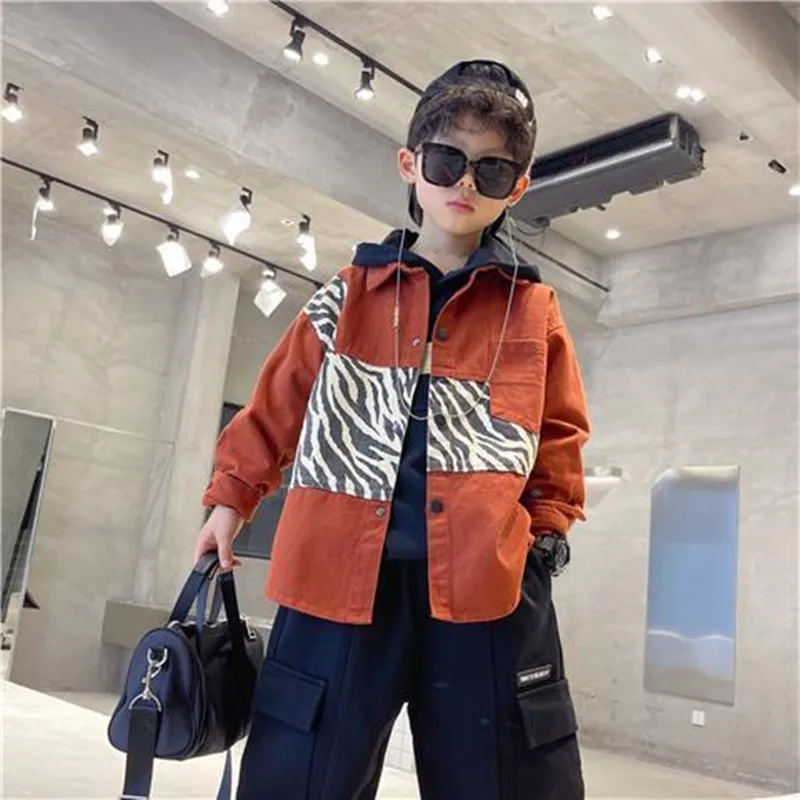 

Spring Autumn Children's 2022 New Bay Cotton JacketsWindbreaker Jacket for Boy Kid Double-faced Boys Parka Kids Child Trench Coa