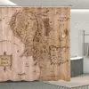 Middle Earth Map Shower Curtain Mountains Vintage Map Bathroom Curtains Treasure Map Shower Curtain Waterproof Bathroom Decor 1