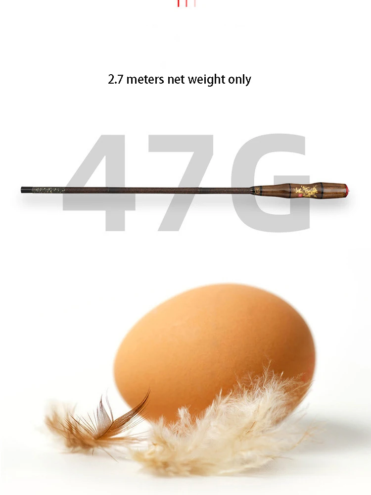 Fishing Rod 1.8-4.5m Telescopic Short Section Portable Stream Lake Hand Pole