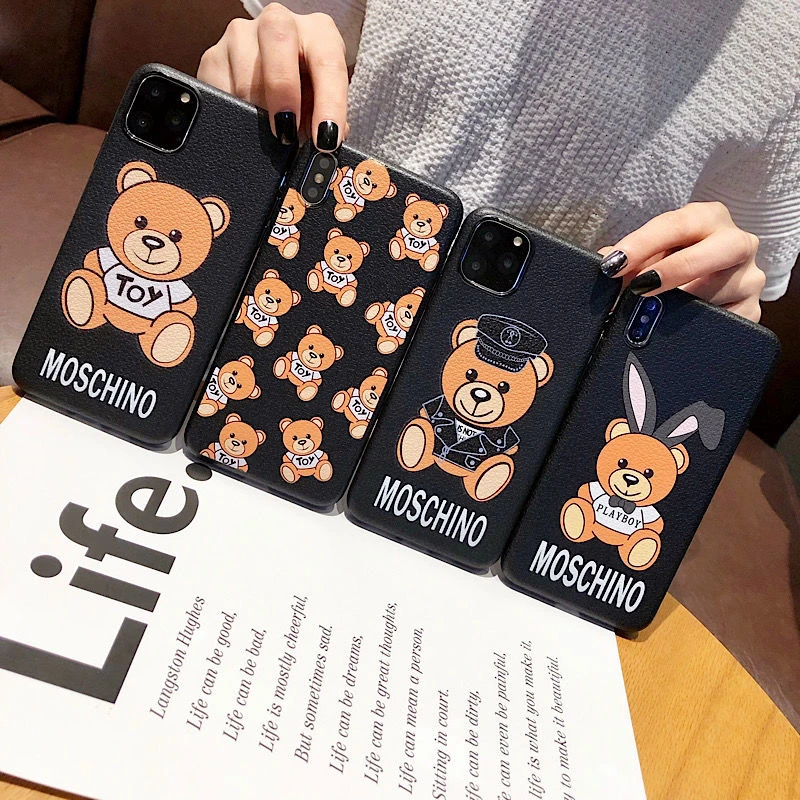 Chaopai Moschino Bear Is Suitable For Iphone11promax Ultra Thin 8 Mobile Phone Case With Apple Iphone 13 Pro Max Iphone Xs Max Aliexpress