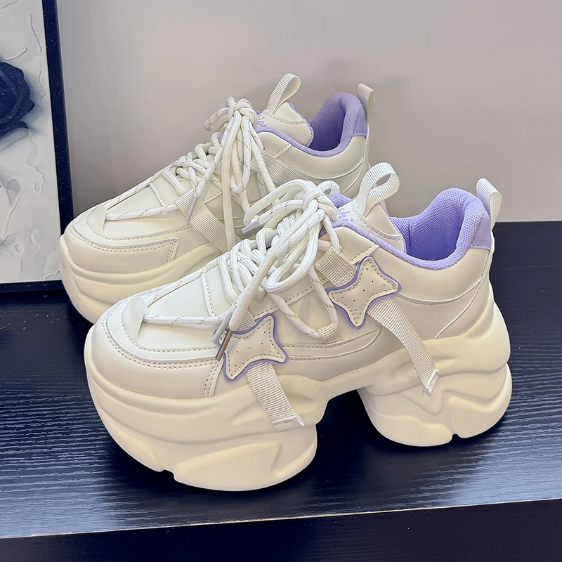 Aphixta Classic Ankle Boots Fashion Chunky Heel Woman Boots Breathable Round Toe Spring Autumn Woman Shoes Platform Lace Up Shoe