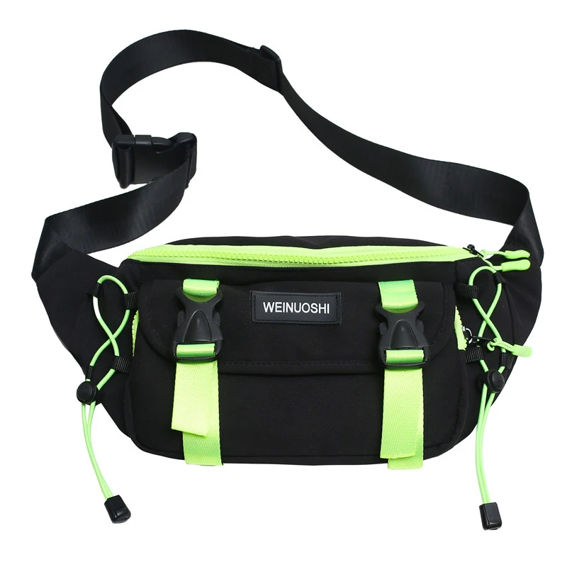 

Men Waist Bags Canvas Banana Design Casual Fashion Chest Bag High Quality Young Men Fanny Packs Clotch Zipper Chest Purse