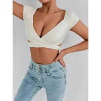Sherry V-neck Crop Top 5
