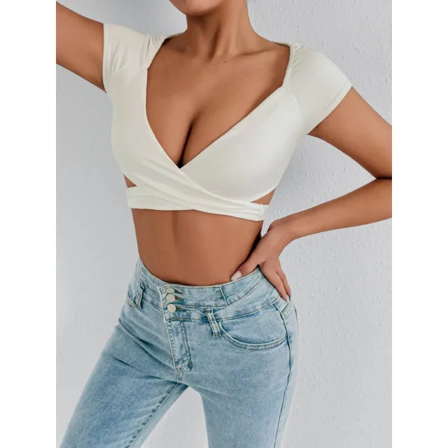 Sherry V-neck Crop Top 5