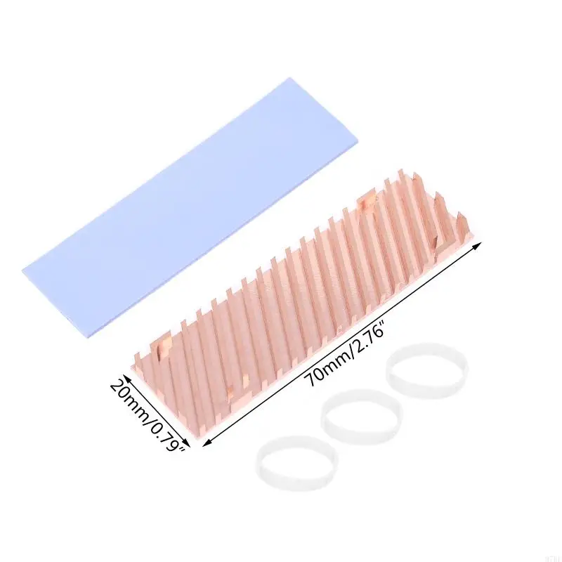 97BF Thin Heatsink Cooler Heat Sink SSD Thermal Pad for M.2 2280 PCI-E NVME 1.5/2/3/4mm