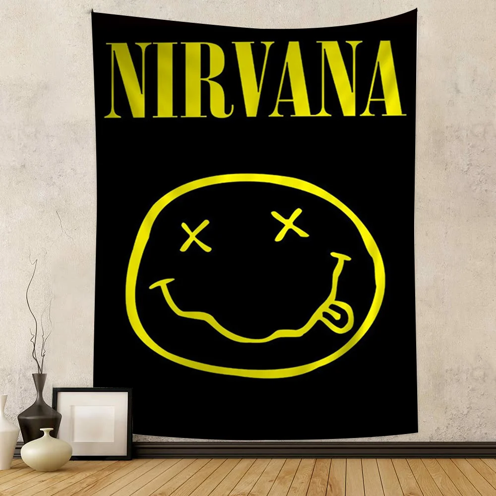Tapiz con el cantante Kurt Cobain para la sala de estar, el dormitorio, la decoración del hogar