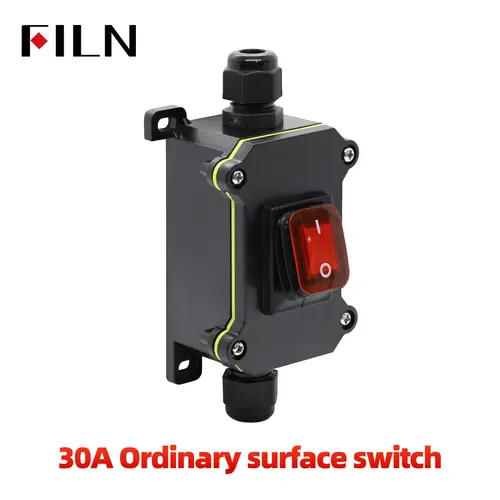 FILN 30A 12V 24V 220V Waterproof Inline Toggle Switch with LED IP65 Sealed Outdoor Box Inline Cord Rocker Switch Power - Image 8