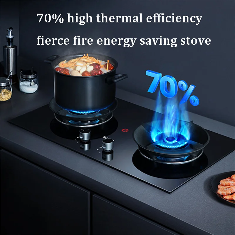 Household Gas Stove Double-stove Gas Burner Cooktop Embedded Liquefied Gas  Cooker Desktop Fierce Fire Stove Kitchen Cook Stove - AliExpress