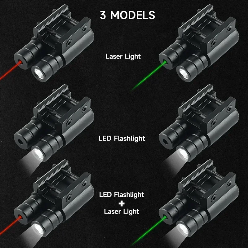 Red/Green Dot Laser Sight Pistol Airsoft Shotgun Accessories 20mm Rail Mount Hunting Tactical Compact Flashlight Laser Sight