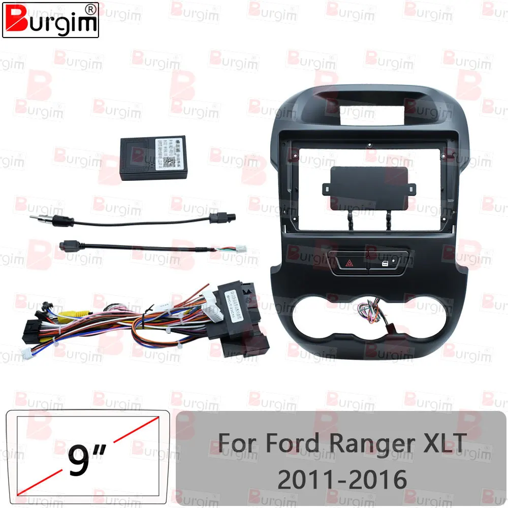 Car Radio Frame Fascias For Ford Ranger XLT 2011-2016 9 inch 2DIN ...