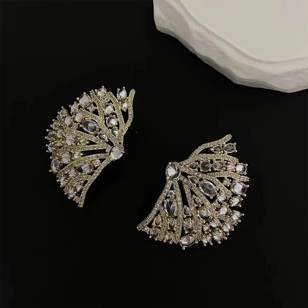 Fashion Vintage  luxury Temperament  Cubic zircon Earring for women's Girl party gift  Jewelry wholesale