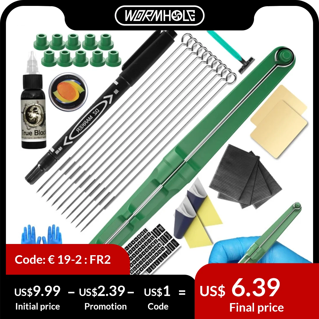 Tattoo Ink Needles Set Beginners Tattoo Kits Wormhole Tattoo Kit