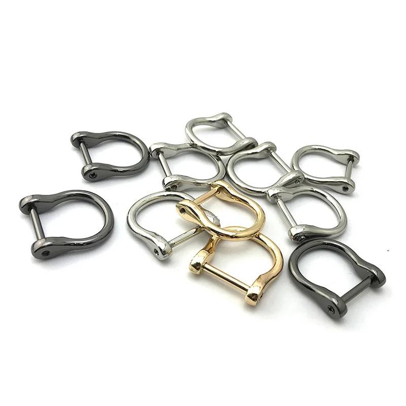 6piece Metal Detachable Open Screw D Ring Buckle Removable Shackle Clasp for Leather Craft Bag Handbag Handle Shoulder Webbing