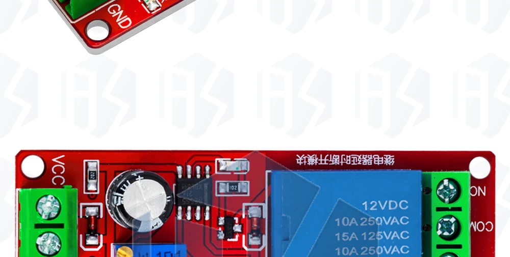 1 ~ 10 Stück egbo ne555 Timer-Schalter einstellbares Modul Zeit verzögerung relais modul DC 5V 12V Verzögerung relais abschirmung 0 ~ 10s – Detail 18