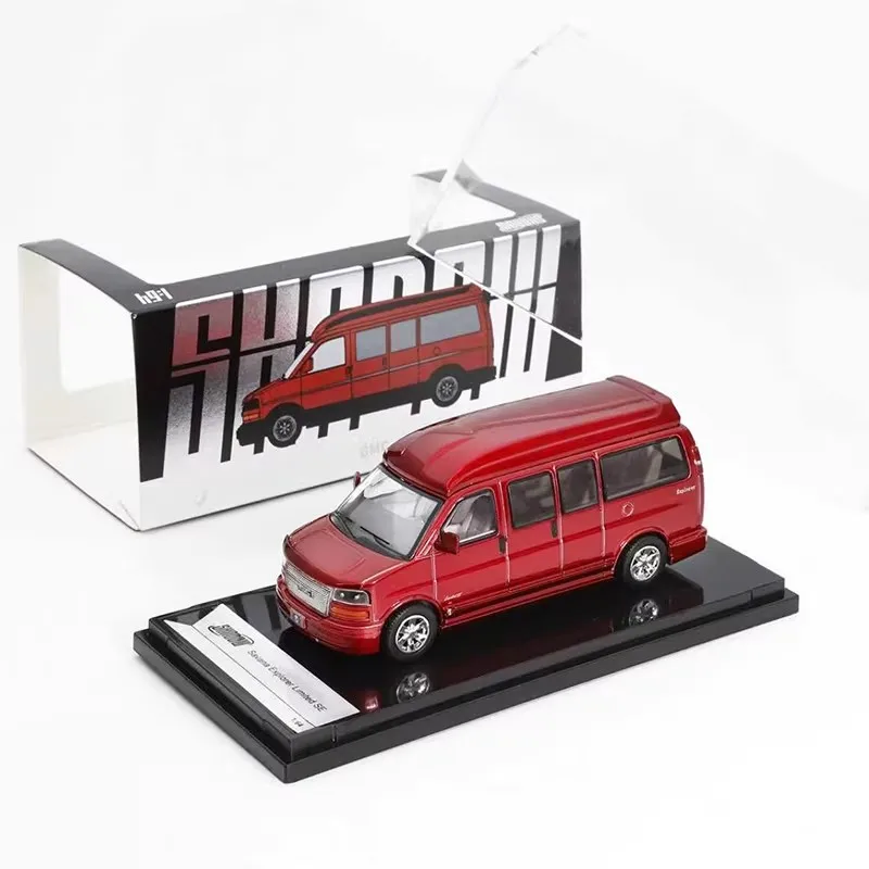 새로운 입고 상품 섀도우 1:64 GMC MPV 미니밴 밴 모델 합금 미니어처 다이캐스트 모델 대형 미국 MPV 모델 장난감 어린이 장식품 선물
