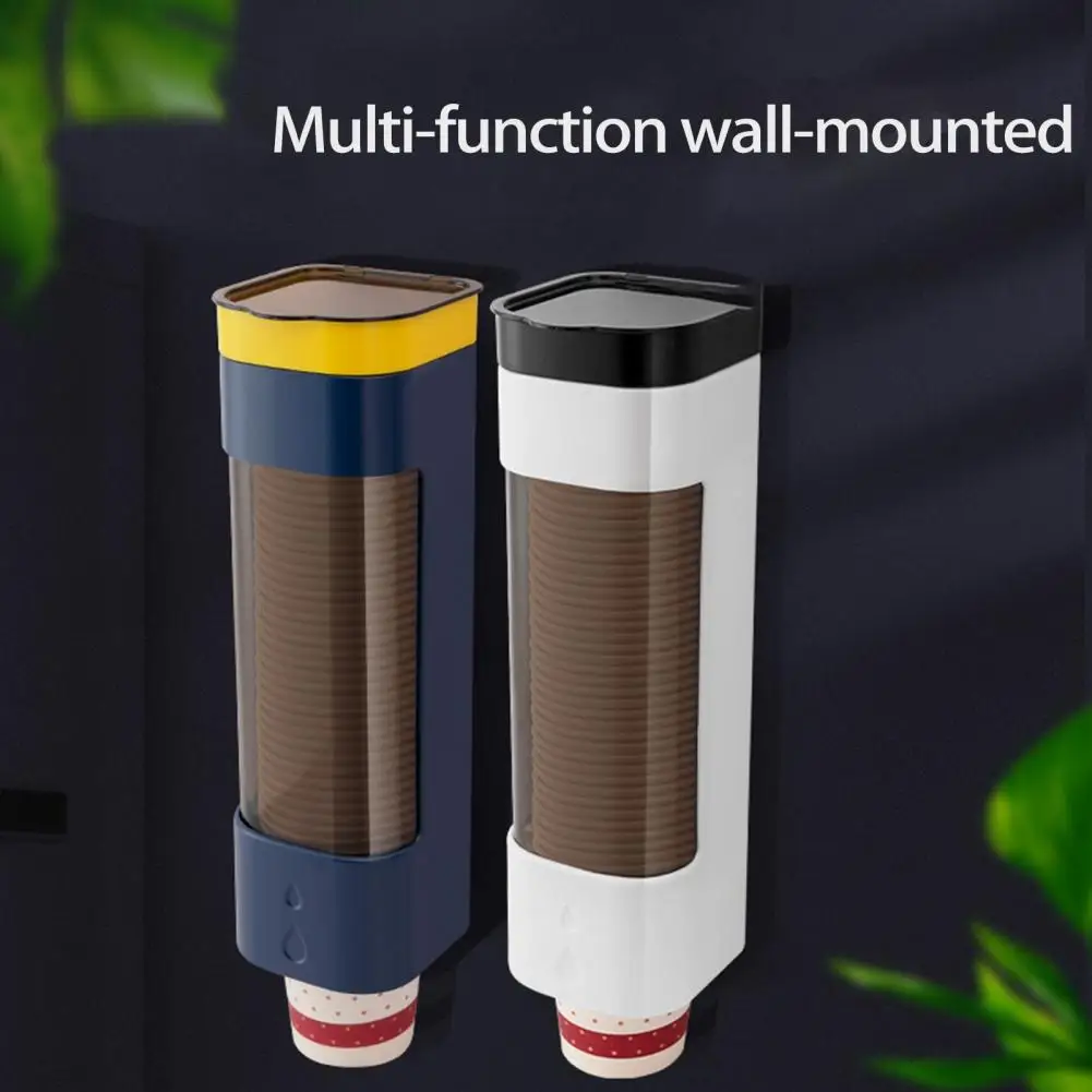 Paper-Cup-Dispenser-Pull-Type-Wall-Mount-Paper-Cup-Organizer-Dustproof ...