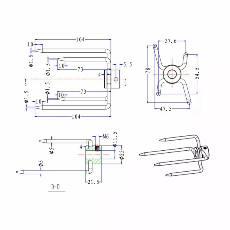 Stainless Steel Barbecue Clip Chicken Grill Fork Multifunctional Clip Grill Tools Barbecue Stick Rotisserie Prongs Meat Forks