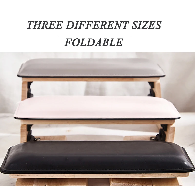 BQAN Three Folding PU Leather Log Nail Hand Rest Pillow Hand Cushion Holder Nail Art Stand For Manicure Table Salon Tools