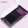 Magefy – extensions de cils individuels, 16 rangées, 10-15mm, dos foncé, mat, pour les professionnels, doux, naturel, Salon de beauté, en vrac